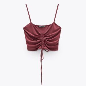 Zara Blush Cinch Tie Tank Small